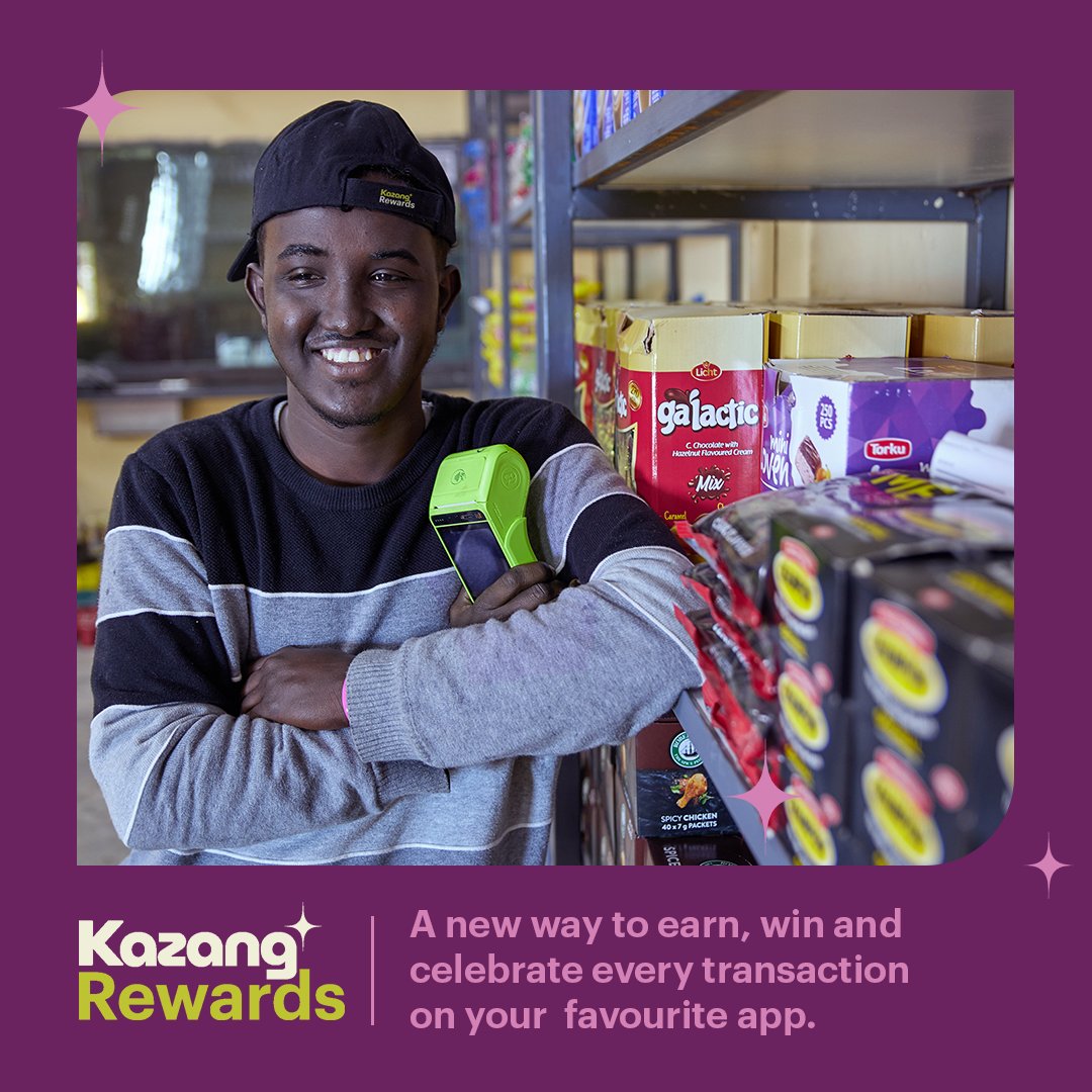 Everyone's a winner with ✨ Kazang Rewards ✨

Take part in competitions and surveys to claim your prize.
It's the easiest way to earn with every transaction! 🤑🫰

Download the Rewards App from the AppMarket on your Kazang device.

#YouCanWithKazang #KazangRewards