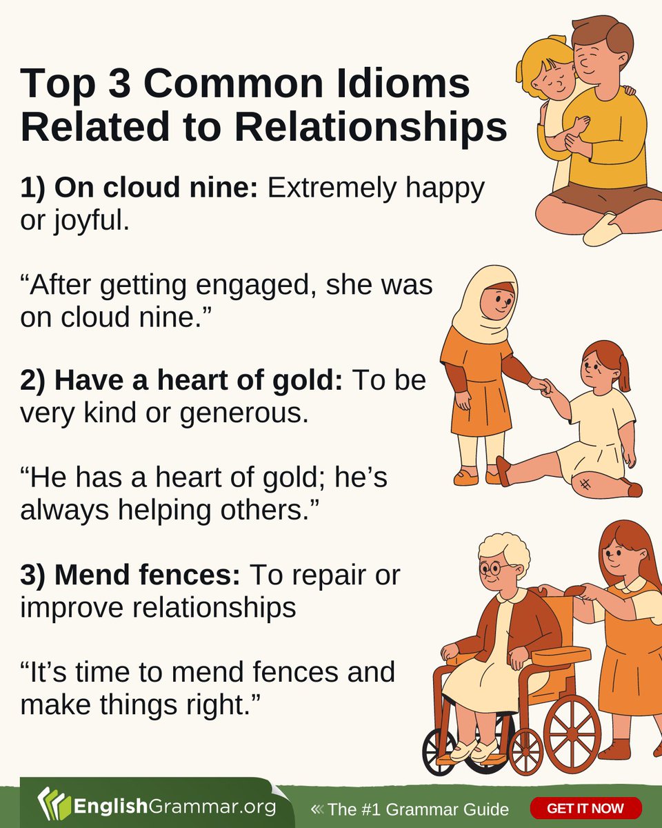 Top 3 Common Idioms Related to Relationships

#vocabulary #amwriting #writing