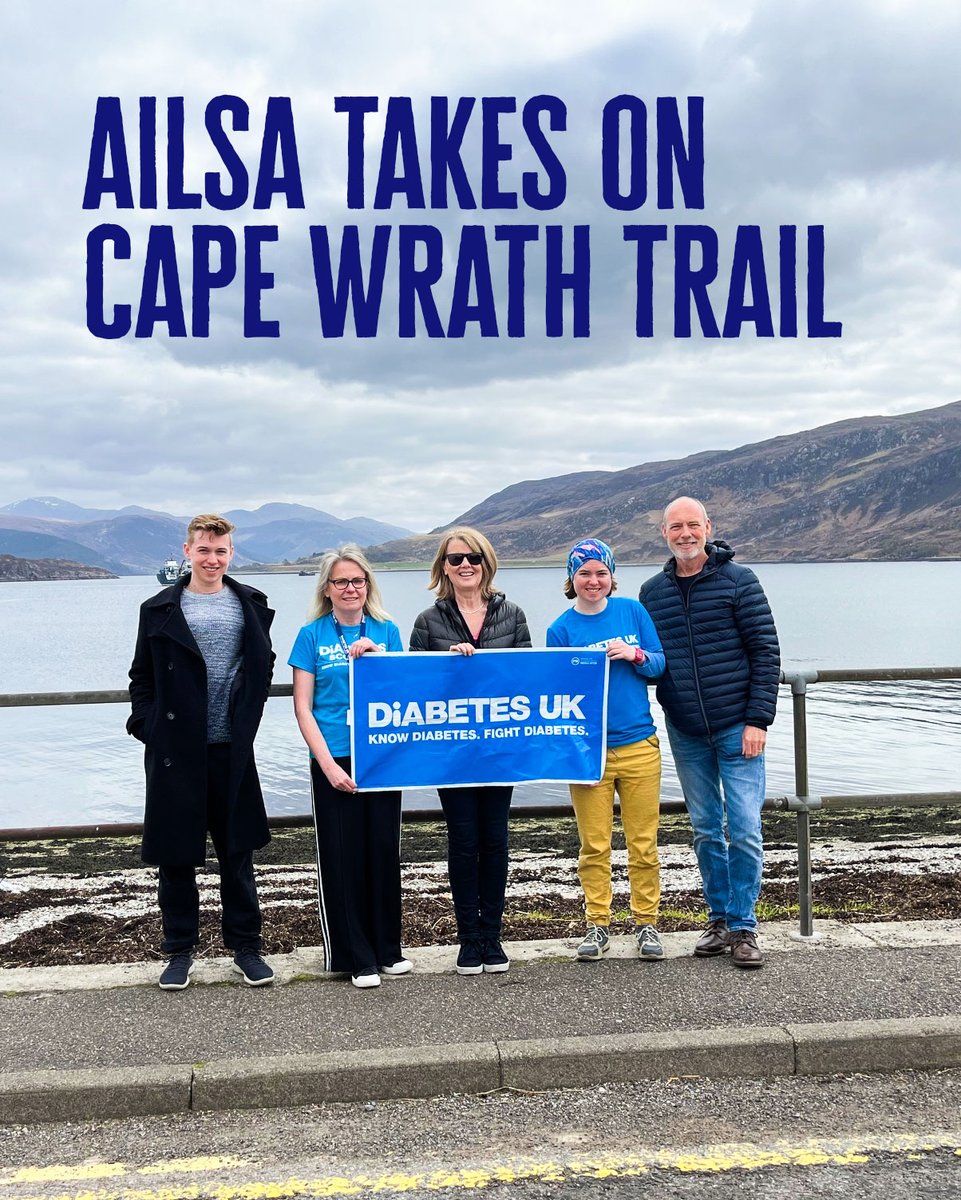 'April 2024 marks 10 years since I was diagnosed with Diabetes. I want to do something, something big.'

💙 These were the words of our inspirational supporter, Ailsa, (second from right),  before she set off to walk the Cape Wrath Trail. and fundraise for @diabetesuk!