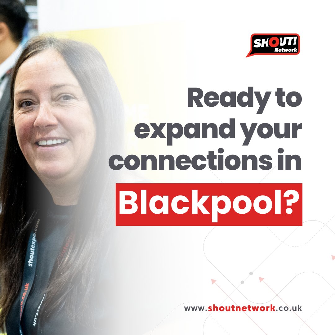 Ready to expand your business connections in Blackpool?  🌊 Our Networking Group is your gateway to valuable connections and new opportunities.   If you're interested in business networking, this is the place to be… Join us today! Visit shoutnetwork.co.uk