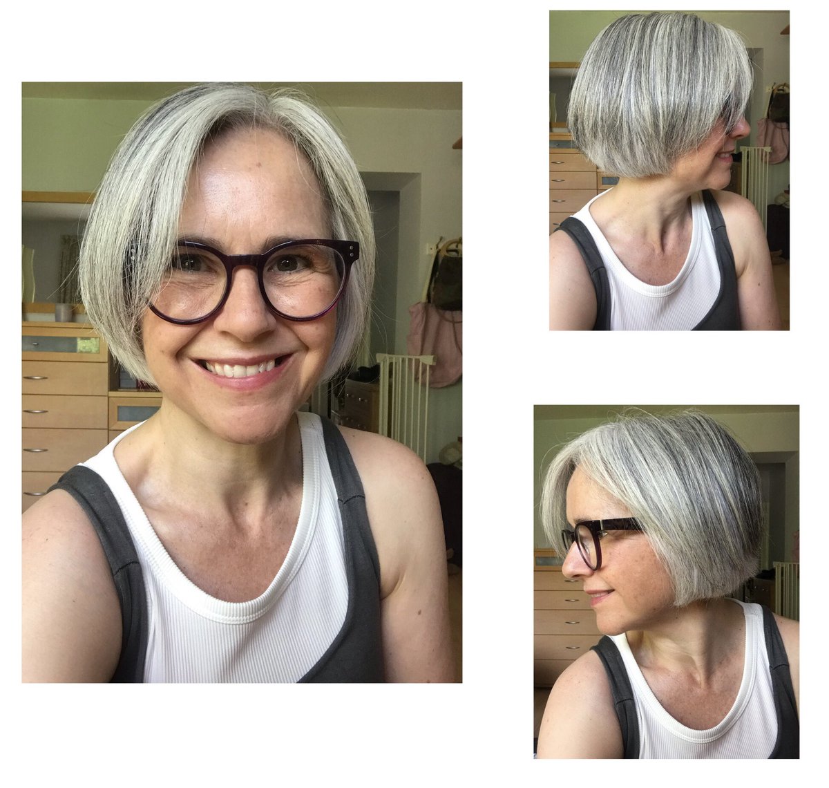 LouDay100's tweet image. Today marks a year since I had the final length of colour cut from my hair. I’m so pleased I did it. Celebrate the silver I say 💕🤍💕 #grombre #grombrehair #silverhair