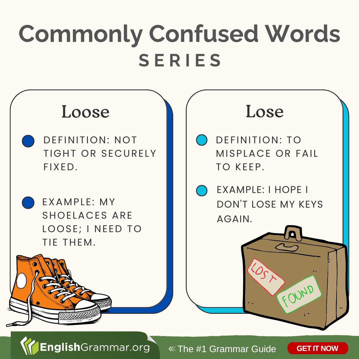 Loose vs. Lose

#vocabulary #writing #amwriting
