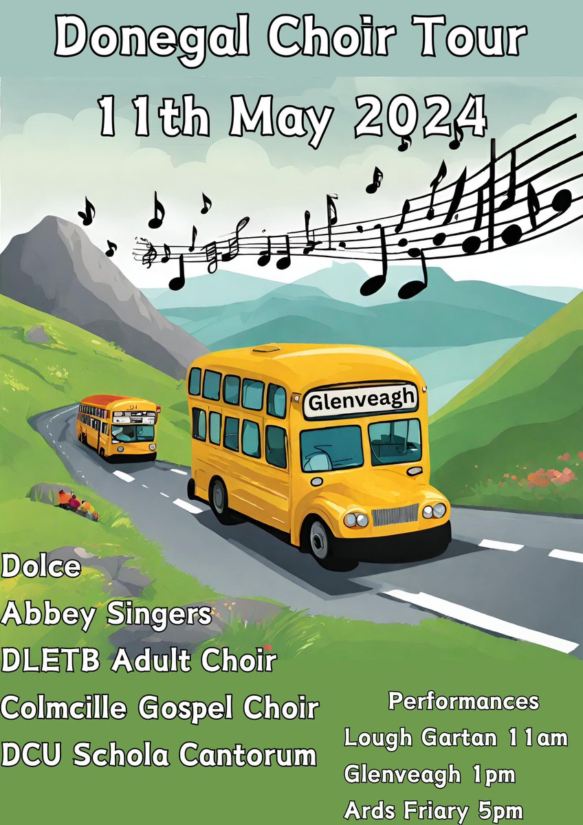 Setting off for the hills of Donegal for this fun tour tomorrow with @DCU Schola Cantorum!