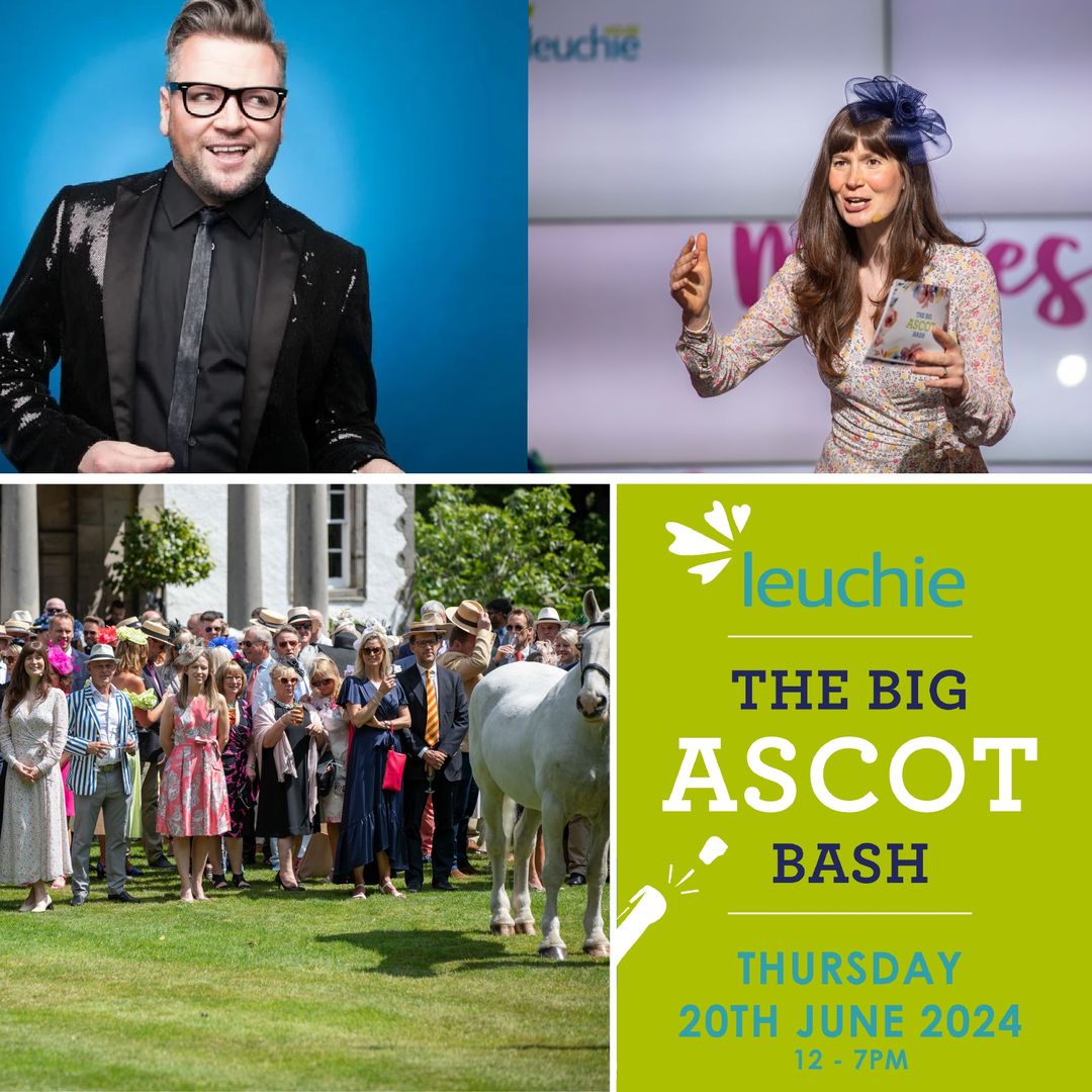 * NEARLY SOLD OUT! LAST FEW TABLES REMAINING! * 20th JUNE 2024 Our #BigAscotBash at @PrestonfieldHH is a great opportunity to entertain clients, reward your team or socialise with friends - all for charity 🫶 Book now 😃 leuchiehouse.org.uk/ascot