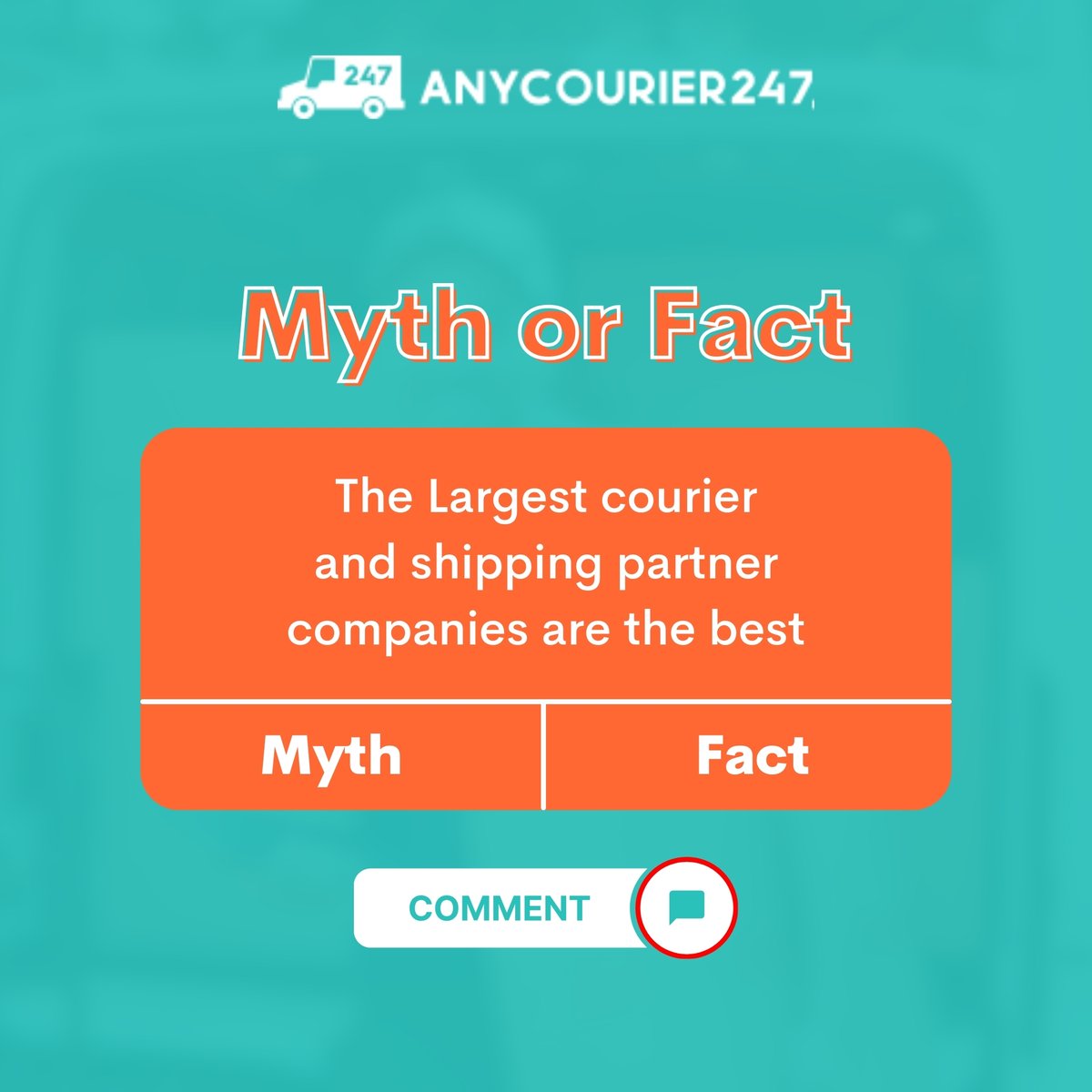 Size isn't everything! While large courier companies have extensive reach, smaller regional players can offer faster delivery times and more personalized service. 👋🚚   Do your research to find the best fit for your needs! 📦💼 #shippingtips #informeddecisions
#anycourier247