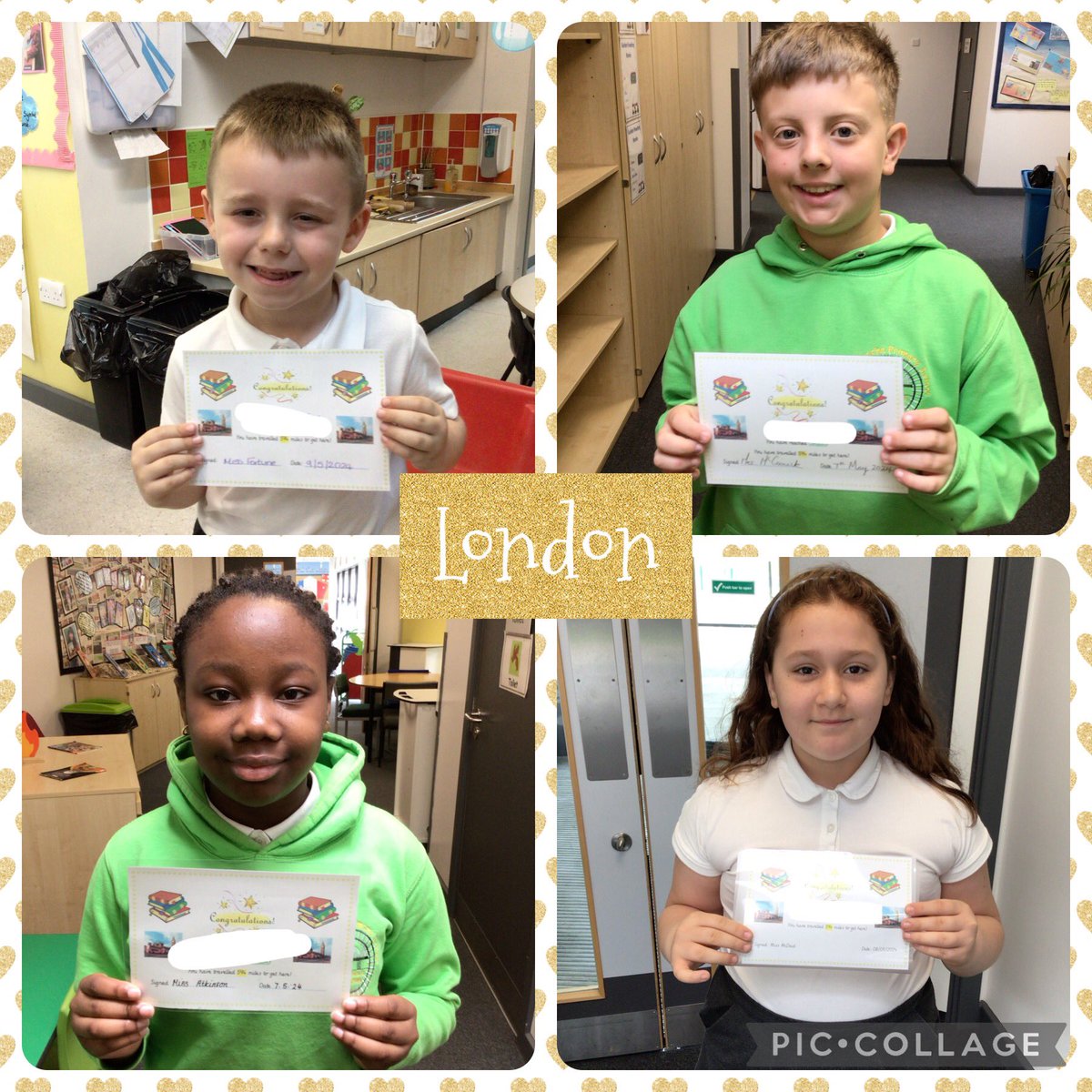 Well done to these children who have reached London in their reading miles!