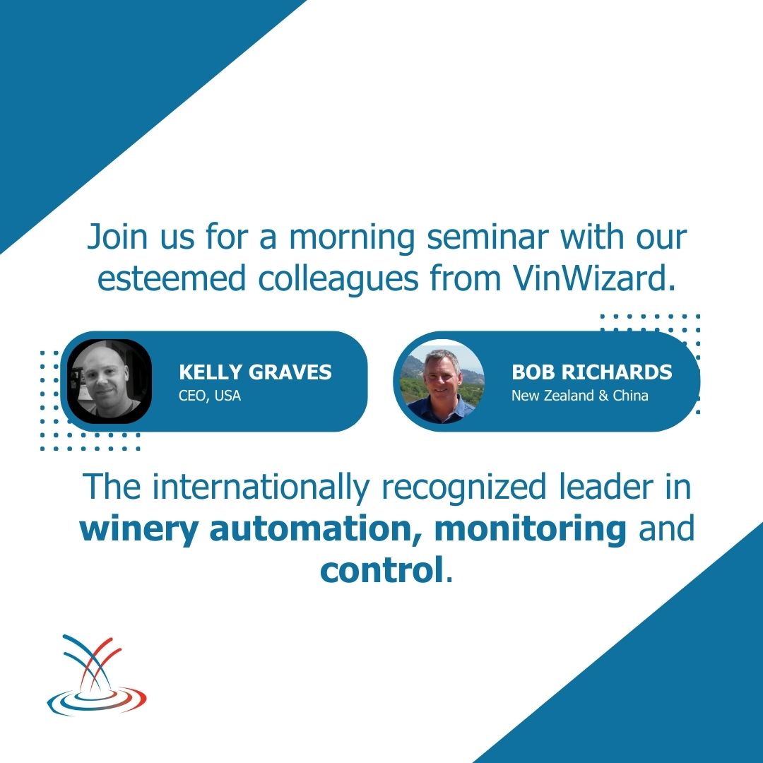 Join the revolution in winery automation! @VinWizard in partnership with Action Technologies invites you to a seminar on 17 May, ft. Kelly Graves & Bob Richards. Discover how VinWizard's solutions can elevate winemaking to new heights. Register now: actechsys.co.za/seminars