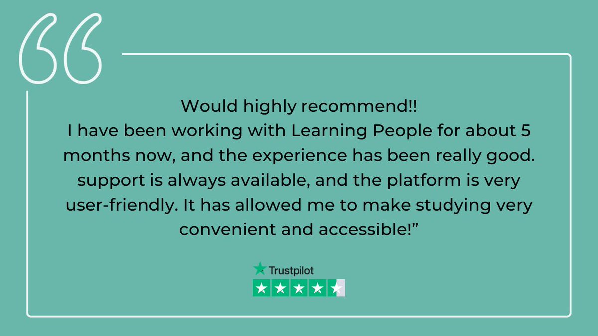 Thank you for the kind review, Kevon! ⁠
⁠
🔗 Find out more about our training: bit.ly/3JW9NDQ
⁠
#career #careergoals #careeradvice #onlinelearning #onlineeducation
