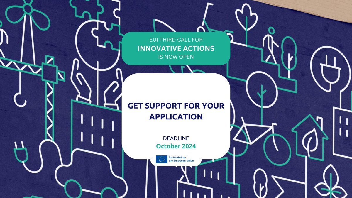 Useful info for urban innovators ⬇️⬇️⬇️ The Third Innovative Actions Call is now officially open, and our team can help you with your application. Discover the support we have put in place for applicants: 🔗urban-initiative.pulse.ly/f53d6clznb #InnovativeActions #EUI4yourcity @EUinmyregion
