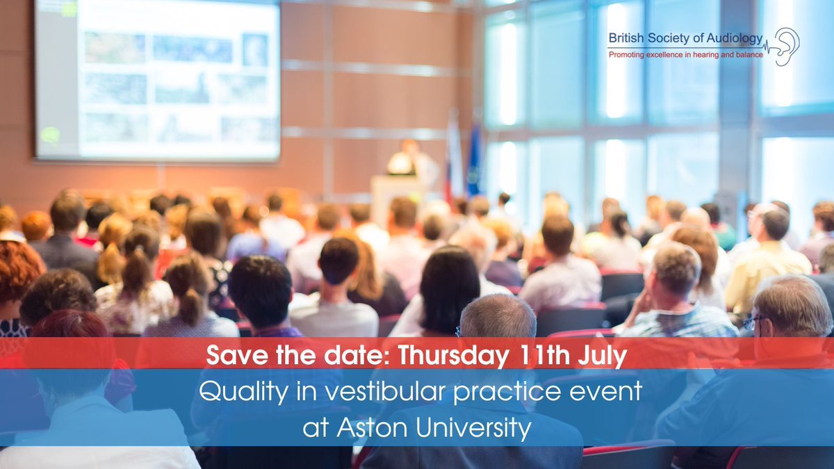 Remember to save the date for the Balance Special Interest Group learning and networking event, free for BSA members with an interest in vestibular assessment. Thursday 11th July 👉 buff.ly/3UAxLt0 #audiology #hearing #audiopeeps #VestibularAssessment