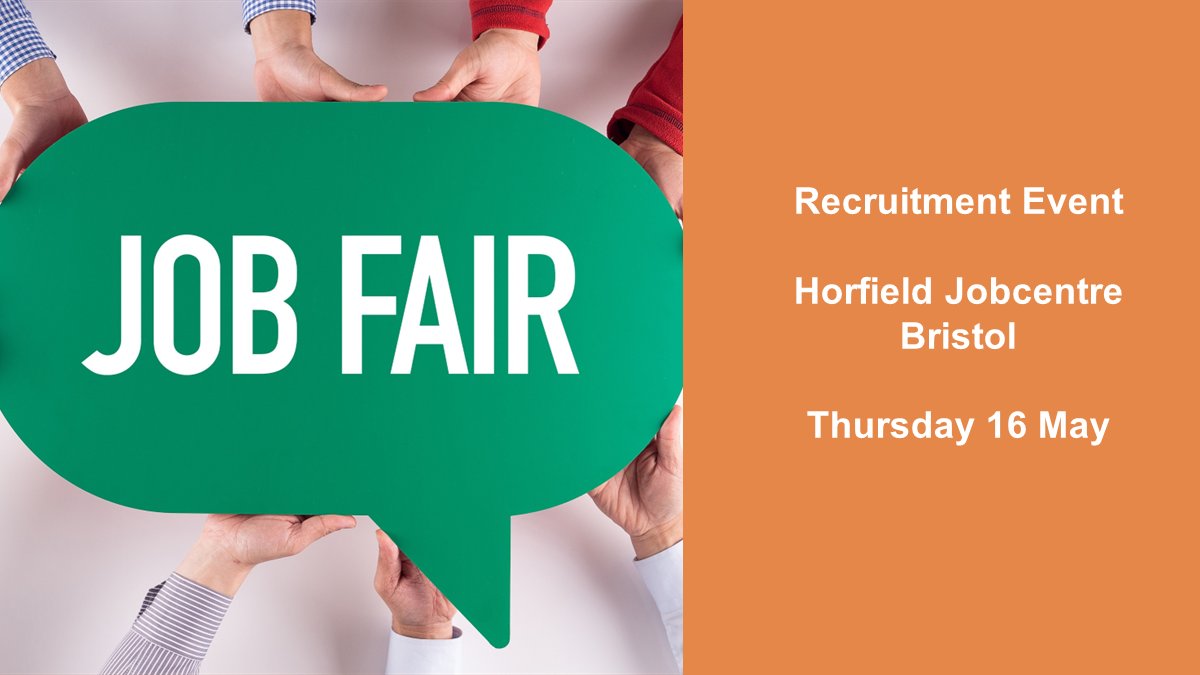 Recruitment Event #Horfield Jobcentre #Bristol!

Talk to and meet with #NorthBristol employers and explore current vacancies in the #Hospitality, #Retail and #CustomerService sectors.

Thursday 16 May 
1-15 Monks Park Avenue, Bristol, BS7 0UD
10am to 12pm

#BristolJobs #JobsFair