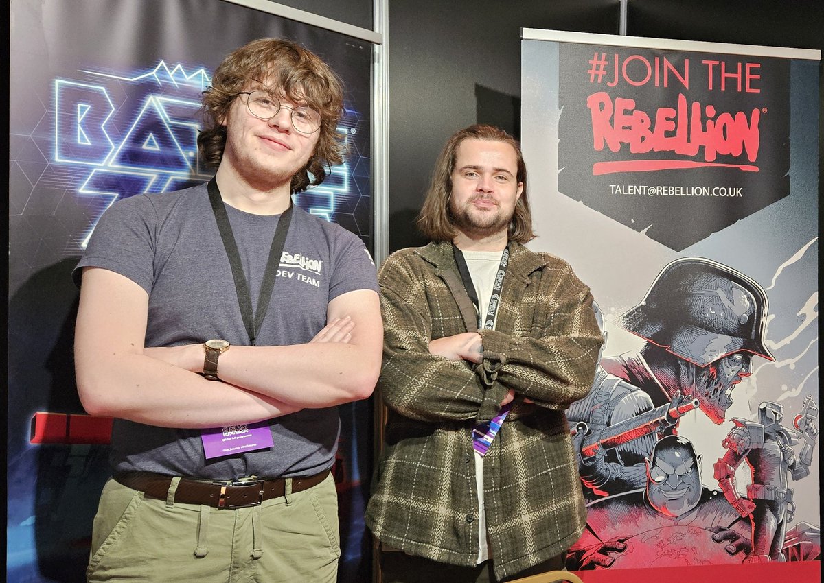 The <a href="/Rebellion/">Rebellion</a> team are out at <a href="/int_futures/">Interactive Futures</a> for the next two days ✌️

Jordan Hunter, Thomas Sutton &amp; Matthew Hayward are holding down the fort today.

Make sure to come and say hey if you're stopping by 👋 

#IntFutures #gamesdev #gamescareers