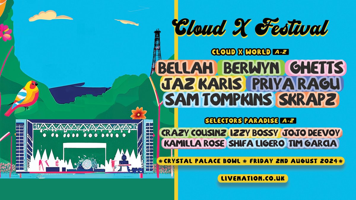 ON SALE: Cloud X Festival is heading to London's @cp_bowl this summer as part of @southfacingfest, with a spectacular line-up featuring @SamTompkinsUK, @THEREALGHETTS, @skrapzisback & more 🙌 Snap up tickets 👉 livenation.uk/CnWG50Rvu93