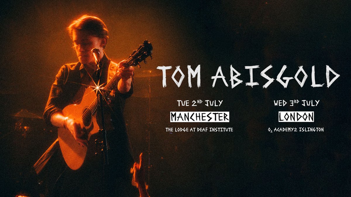 ON SALE: Singer-songwriter & West End star #TomAbisgold is heading to Manchester's The Lodge & London's @O2AcademyIsl 2 this summer 🎶 Snap up tickets 👉 livenation.uk/80gn50RqTAZ