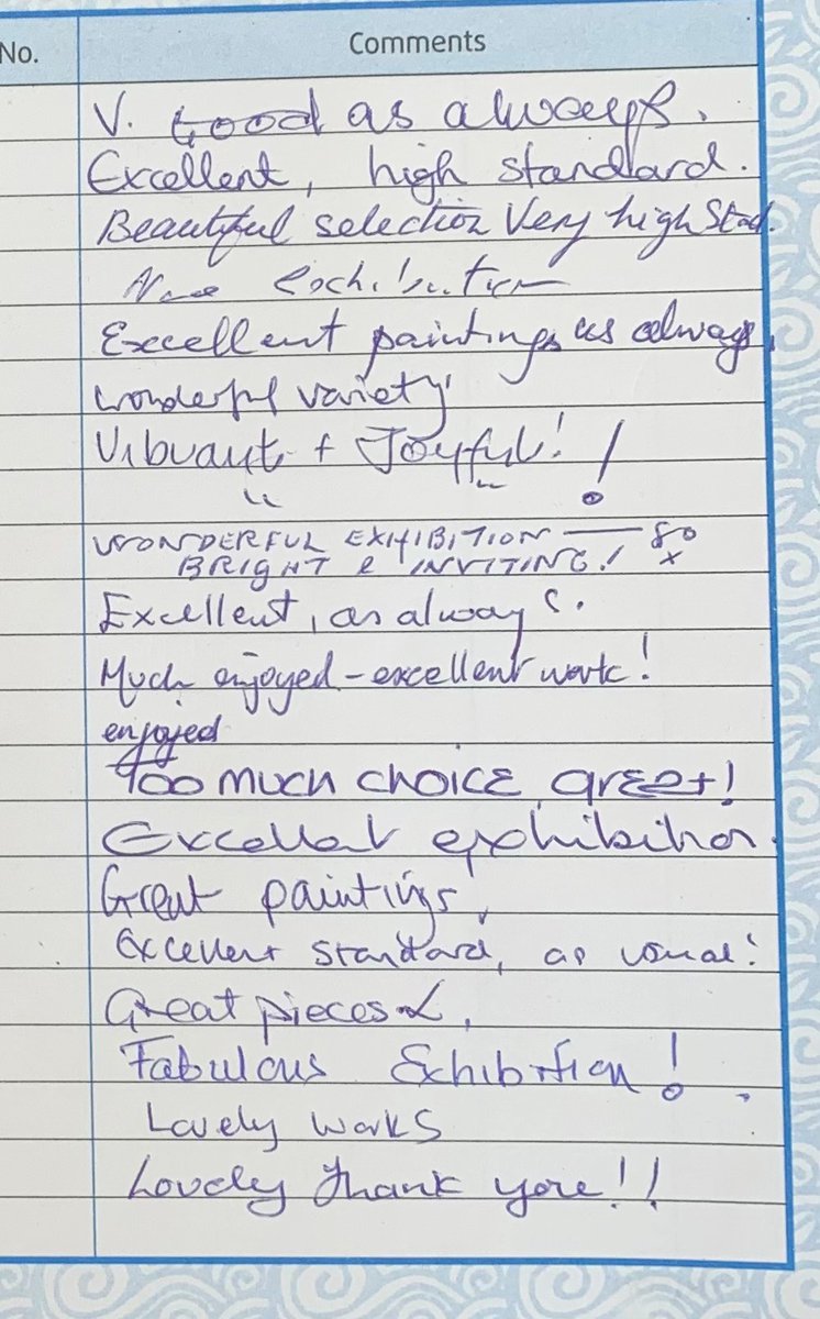 'Fabulous exhibition!' 'Vibrant and Joyful' 'Great to see so many styles' 'So difficult to choose a favourite' Some of the lovely comments left in our visitors book by those who have come to see our spring exhibition @stamfordarts Show closes tomorrow - Sat 11 May. Come along!