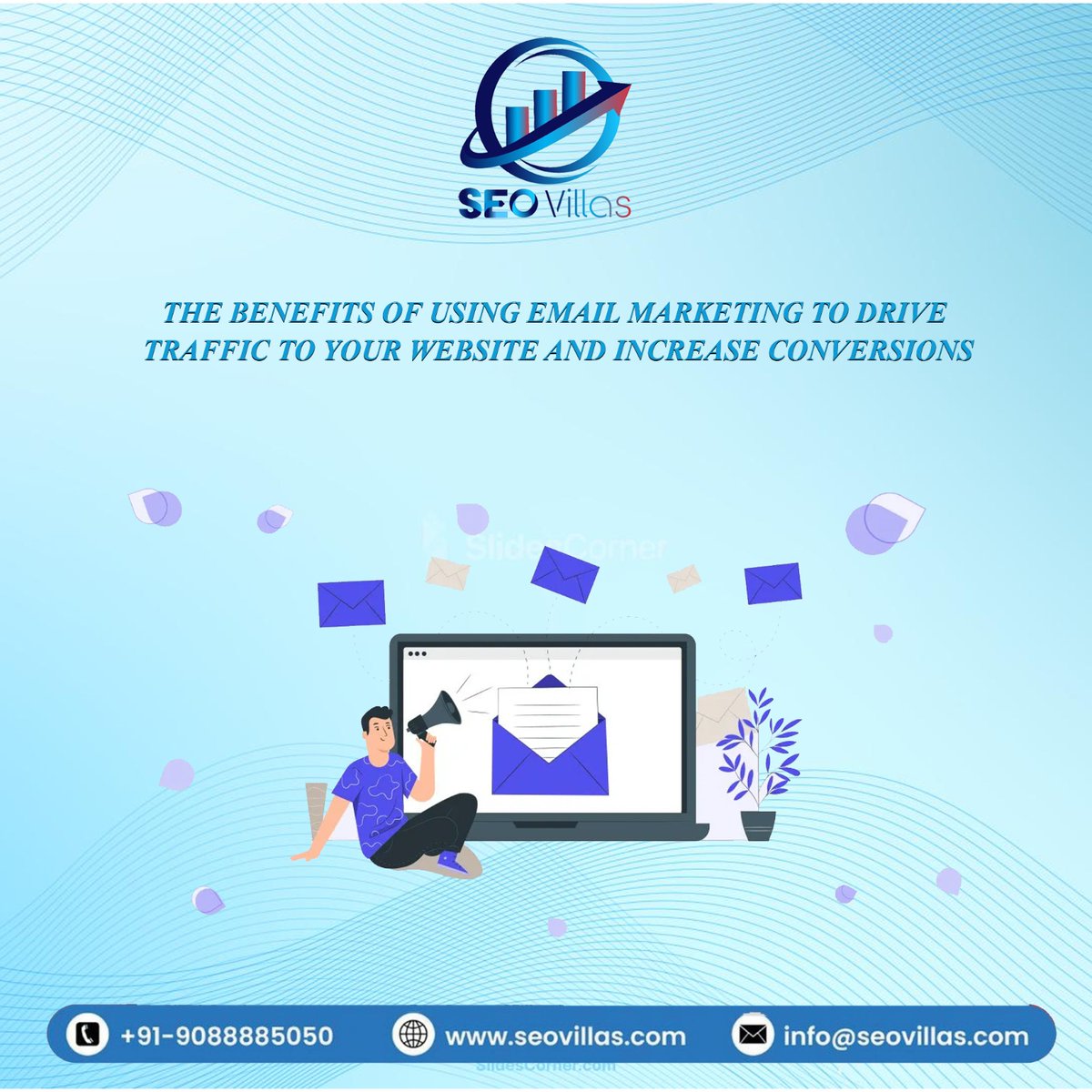 Don't underestimate email marketing! It drives targeted traffic to your website & boosts conversions. Segment your audience, personalize content, and clear CTAs for clicks! ➡️ seovillas.com/services/email… #onlinemarketing #conversions #digitalmarketing #emailmarketing