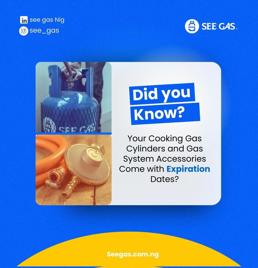 SeeGas100's tweet photo. In case you did not know, your cooking has cylinders and had system accessories have expiration dates! You might want to check to ensure you are not exposing yourself to safety hazards!
.
.
.
#Seegas
#Gasstationinabuja
#gasinabuja
#Safety https://t.co/Tj4HV8lztH