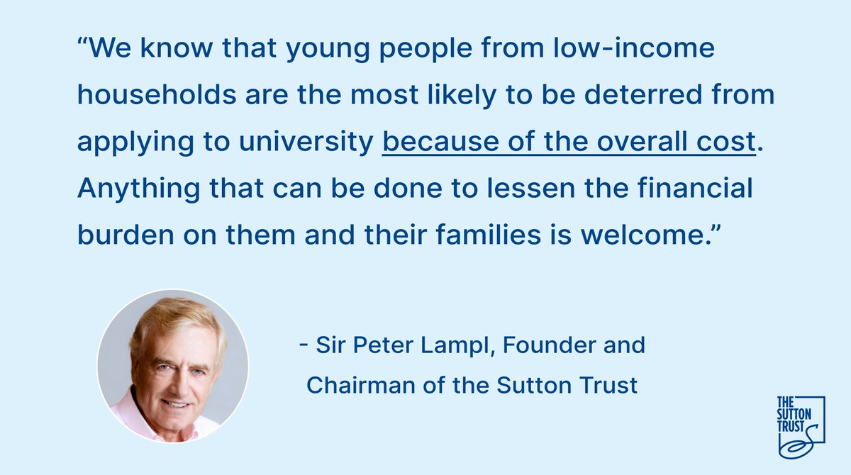 💬 'UCAS’ decision to waive the application fee for pupils on free school meals is great news.' For those from less wealthy backgrounds, there are a number of barriers in place to accessing higher education. A welcome announcement @ucas_corporate today ⤵️
