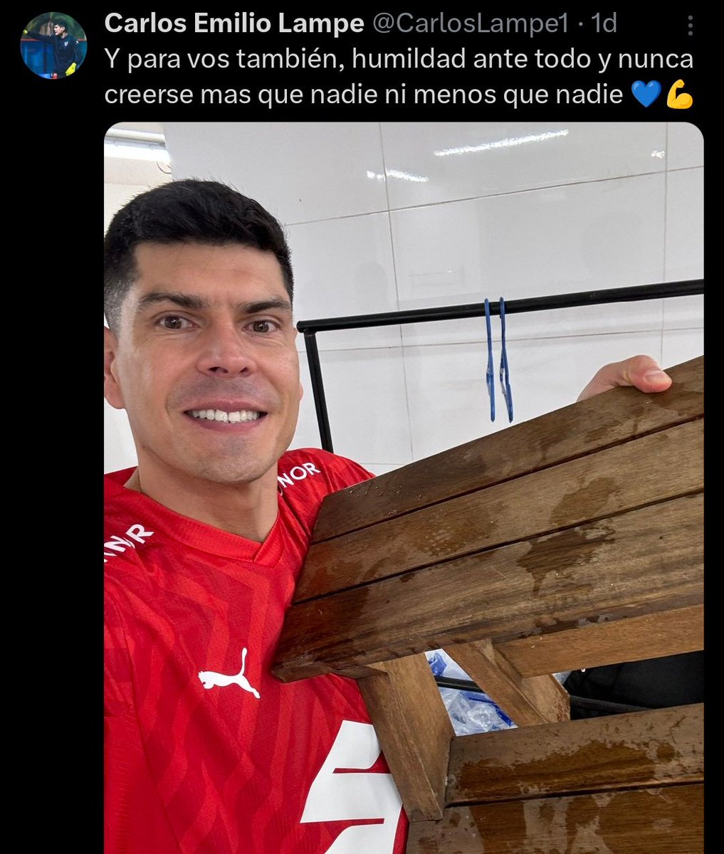 Carlos Lampe, arquero del Bolívar, le dedicó un post a Faustino Asprilla tras el empate ante Millonarios en Bogotá.

En la previa, el ‘Tino’ había afirmado que los jugadores de la Academia eran “de madera” y que fuera de La Paz “no le ganaban a nadie” 👀🏆

¿Opiniones? 🤔