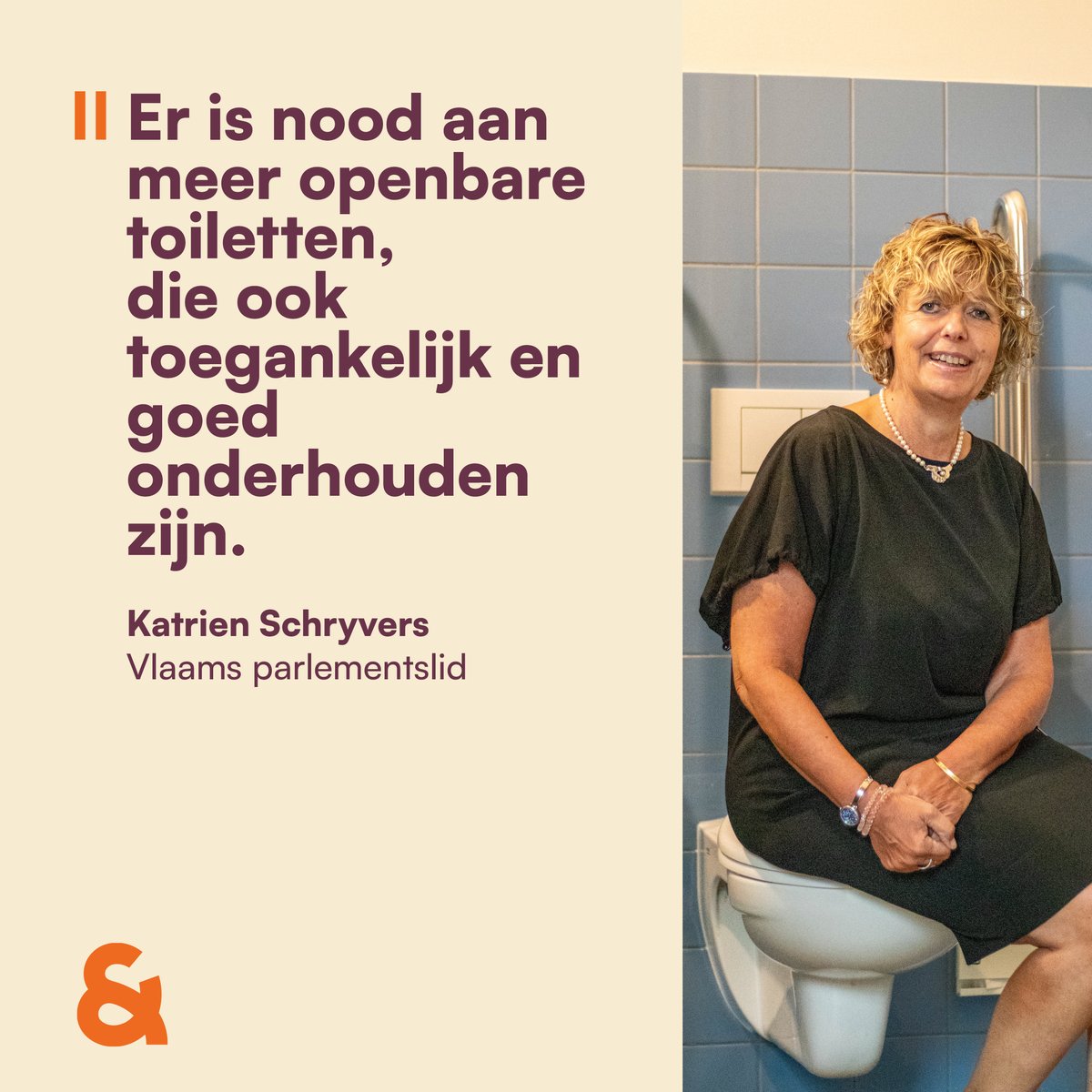 Dringend nood aan meer openbare toiletten. Want weten dat men moeilijk een toilet zal vinden, kan mensen tegenhouden om zich voor bepaalde zaken te engageren of deel te nemen aan activiteiten. Mijn resolutie om hierrond een gericht beleid te voeren unaniem goedgekeurd <a href="/cdenv/">cd&v</a>
