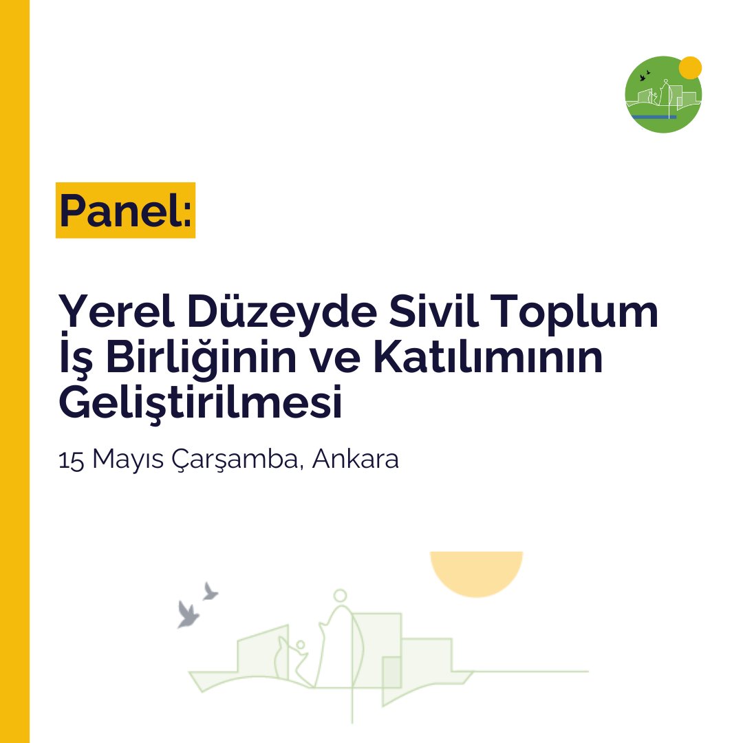 Yerelde demokrasi, sivil toplum olmadan olur mu? 
Bizce olmaz! 

Demokratik yerel yönetimler için katılımcılık ve iş birliği şart diyoruz, Ankara’da bir araya geliyoruz.
Yerel yönetimlere nasıl etki edebiliriz, yerel yönetim/ sivil toplum iş birliğini nasıl sağlarız, karar alma
