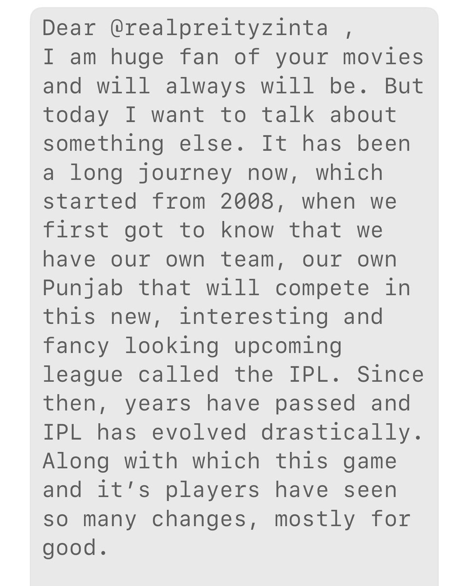 Dear @realpreityzinta 

#PunjabKings #PBKS #IPL24