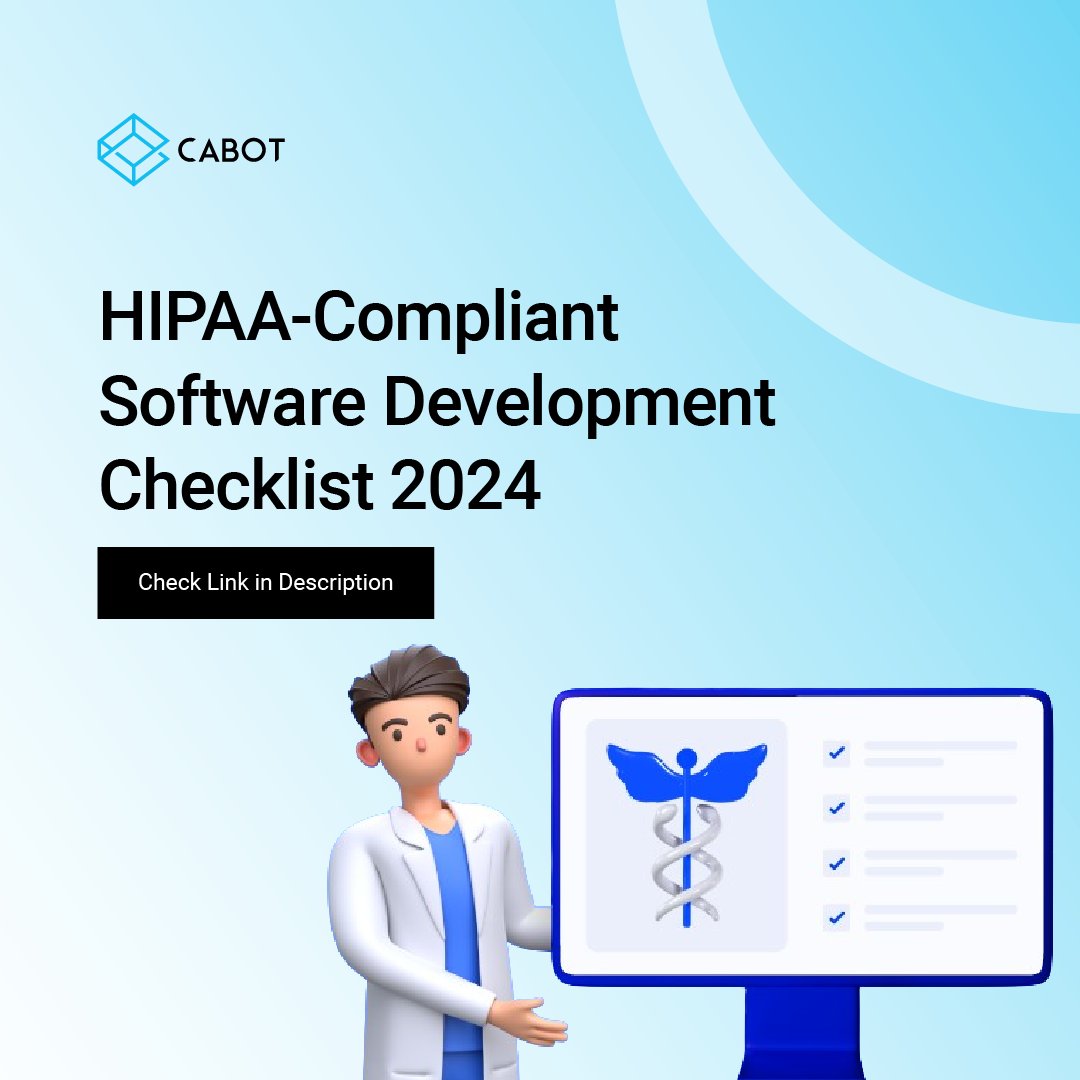 HIPAA-Compliant Software Development Checklist 2024!
Ensure your software meets all security and compliance standards to protect patient data. Stay updated and secure with our essential guidelines. 
cabotsolutions.com/hipaa-complian…
#HIPAA #SoftwareDevelopment #Compliance