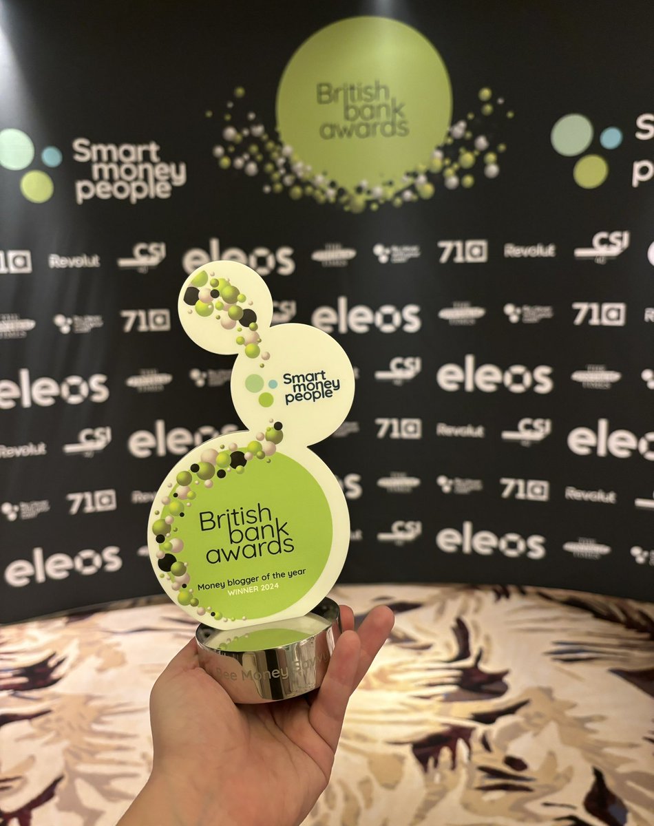 So this happened last night… British Bank Awards - Money Blogger of the Year 2024 🤯 

A massive thank you to everyone that voted!!
