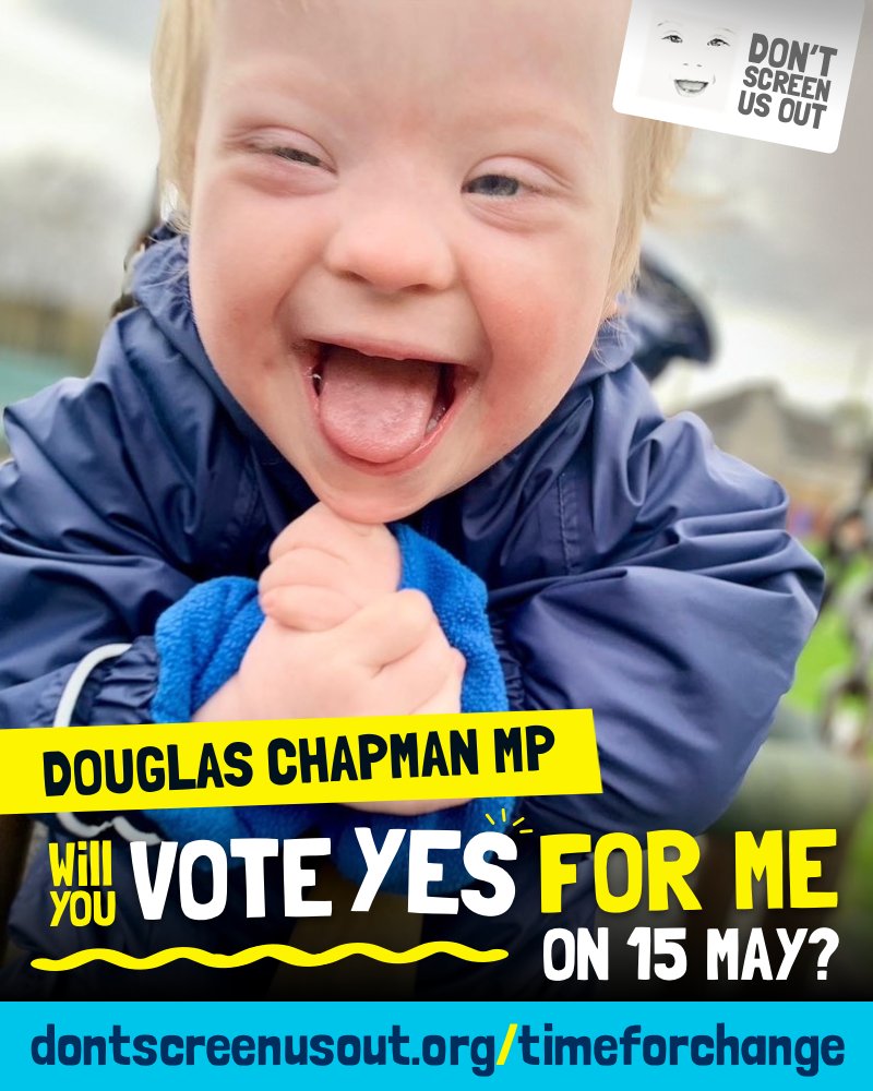 Bodhi & his family live in your constituency @DougChapmanSNP Will you vote in support of Bodhi & other people with Down’s syndrome on 15 May - & vote YES to @LiamFox Down’s Syndrome Equality Amendment? Find out more + ask your MP to vote YES on 15 May here:…