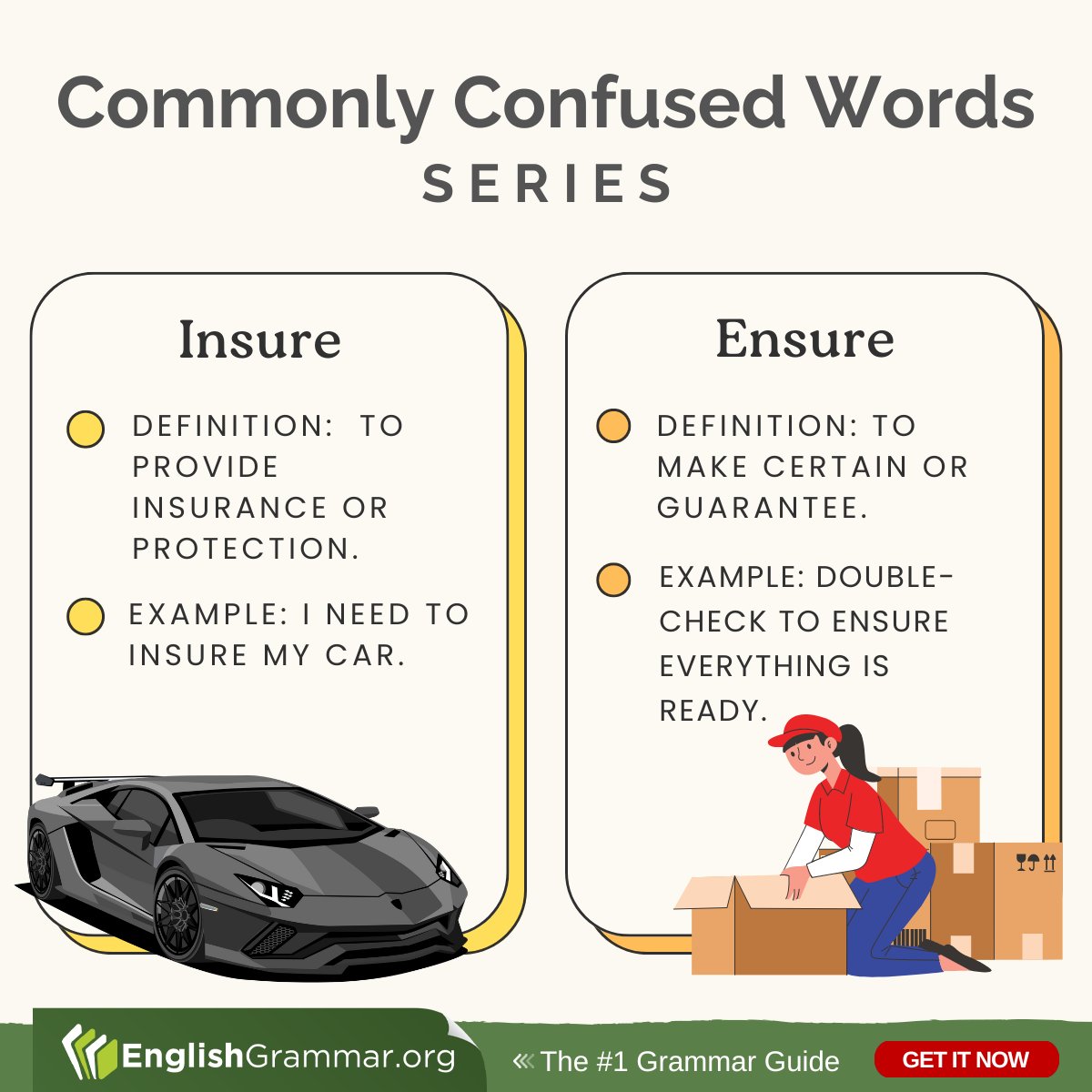 Insure vs. Ensure

#vocabulary #writing #amwriting