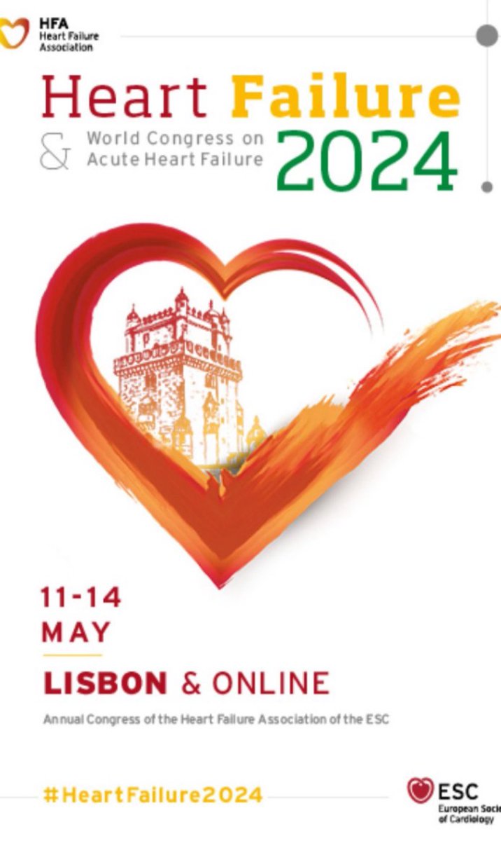 I am excited to be a part of ESC #HeartFailure2024 and look forward to interacting with colleagues around the world. See you in Lisbon! @HFA_President @cardioceptor @NicolasGirerd @_antocannata @M_Sokolski @slumberbell