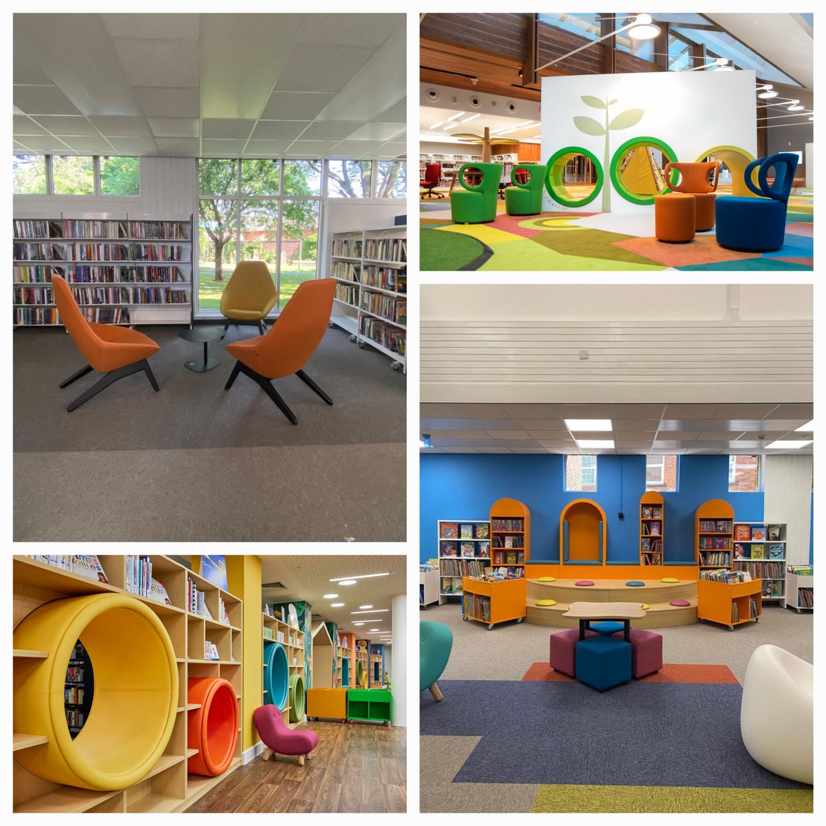 FIND INSPIRATION IN OUR WORLD OF INTERIOR DESIGN! Cosy nooks, sensory rooms, exciting children's libraries, flexible spaces for programming and events, biophilicdesign..... We are library people - call us! #librarydesign #libraries #designinglibraries thedesignconcept.co.uk/inspiration/