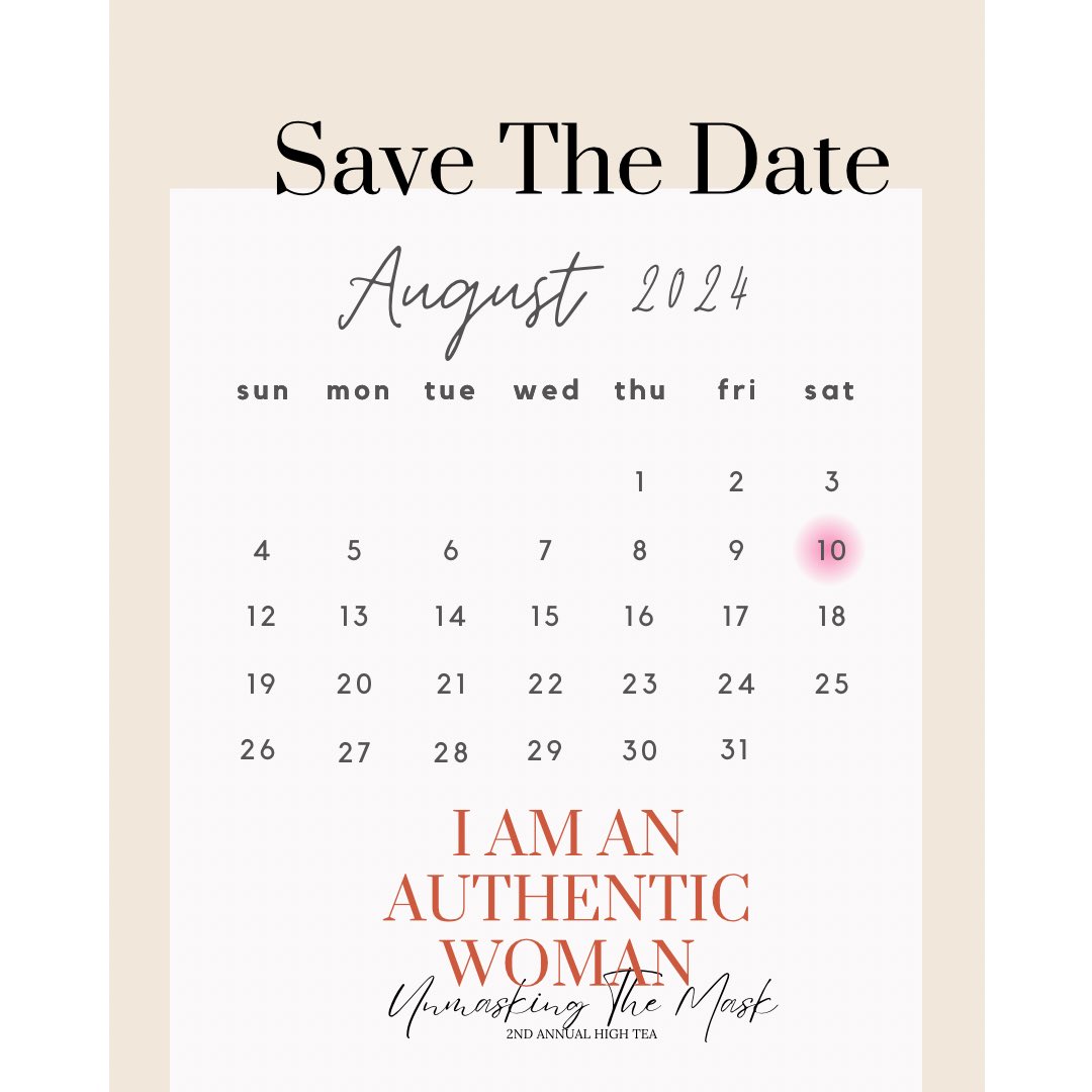 DivineEmpower's tweet photo. Remember to save the date for our special ‘I Am An Authentic Woman High Tea coming to you this August!’✨

It’s a space to great chats and memorable moments!👸🏽

#womenempowerment #womensupportingwomen #hightea #elegant https://t.co/hNf0xP1PQ5
