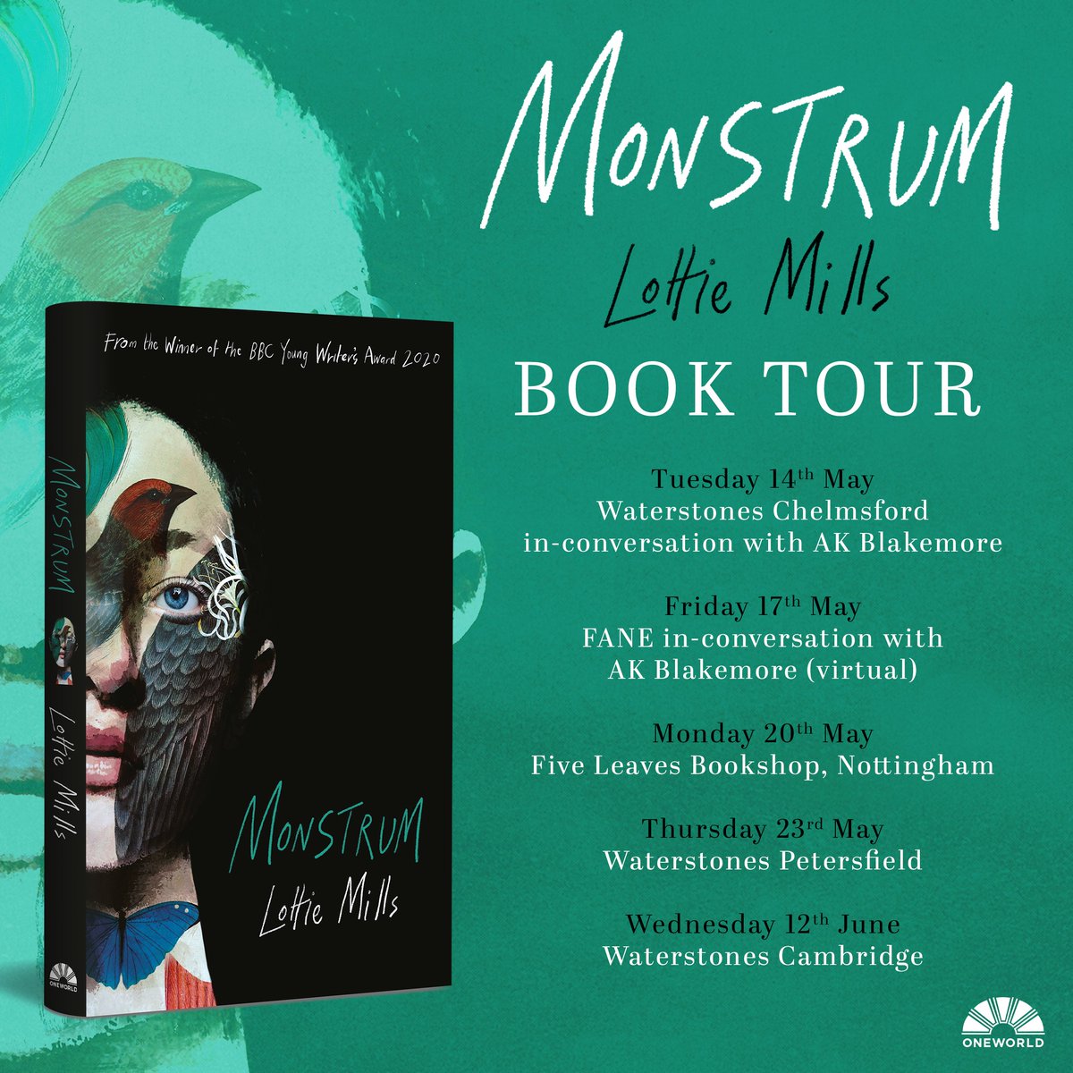 Get your tickets to catch Lottie Mills discuss her debut short story collection MONSTRUM ⬇️ Published next week! bit.ly/MonstrumHB