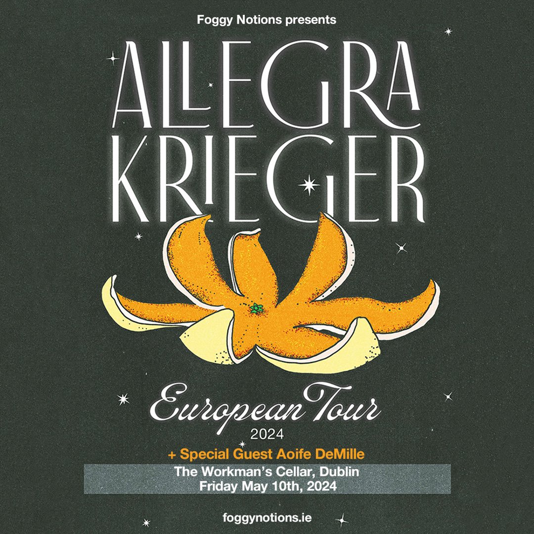 Special show tonight @WorkmansDublin Cellar. Irish debut from Allegra Krieger who released the beautiful intimate album I Keep My Feet On the Fragile Plane last year. allegrakrieger.bandcamp.com/album/i-keep-m… Doors 8pm | Aoife DeMille 8.30pm | @allegramkrieger 9.15pm ticketmaster.ie/allegra-kriege…