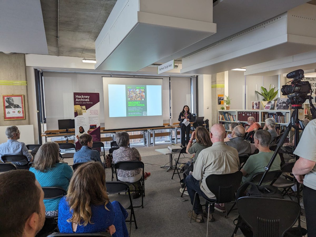 And we're off! Thank you to @hackneyspeaker Anya Sizer for opening the very first #Hackney #History festival at @ArchivesHackney today. Join us for 3 days celebrating our borough's diverse history!