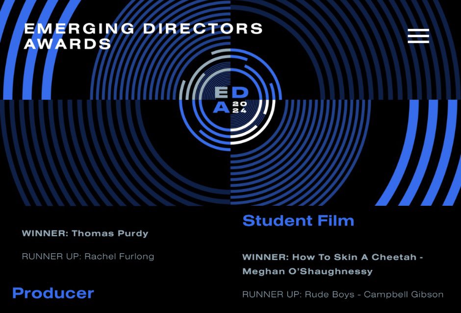 Huge congratulations to our Distribution & Production Assistant Thomas on winning Best Producer and Best Student Film at the @EDAIRELAND_ Awards this week 👏👏👏