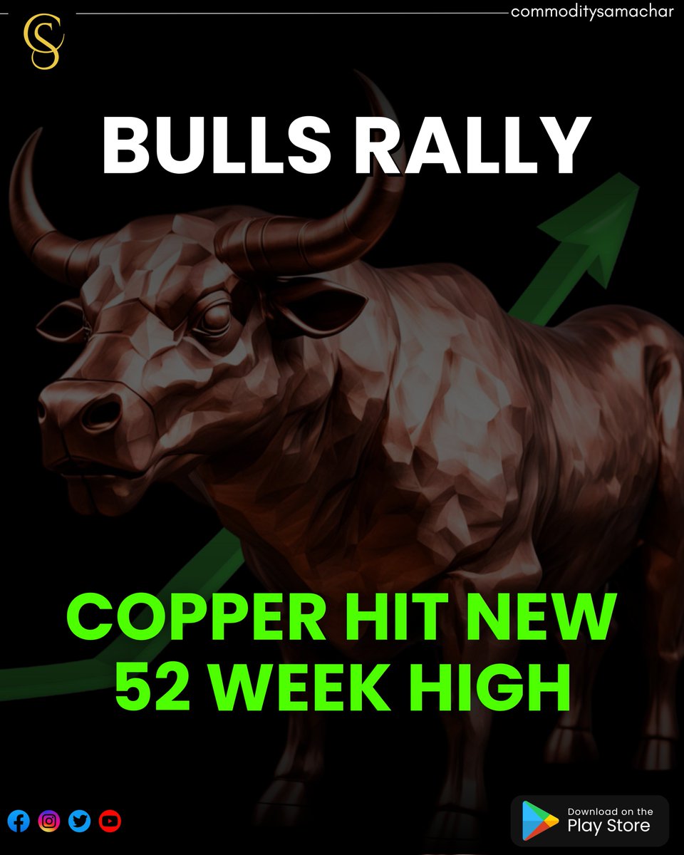 COPPER HIT NEW 52 week high

#copper #bullish #bullishrally #commodities #commoditytrading #commoditymarket #marketupdate #marketanalysis