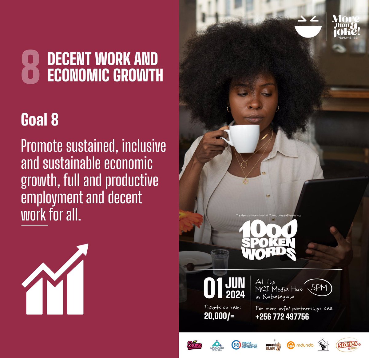 Join us on the 1st of June 2024, and share with us your thoughts, stories, and ideas as we explore what it means to have a job that dignifies, pays fairly, and promotes prosperity for all. #1000SpokenWords #MoreThanAJoke