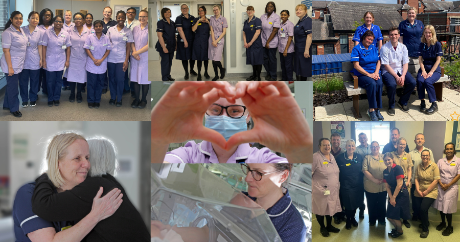 Sunday is #NursesDay and last Sunday was International Day of the Midwife. We'd like to thank all our fantastic nursing and midwifery colleagues across our five hospitals and community sites for all their hard work and dedication. Here are just some of our amazing teams💙🔽