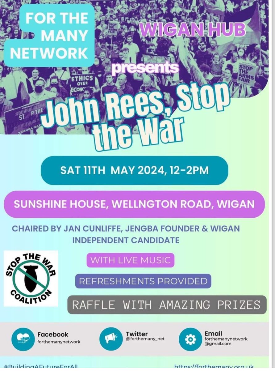 @Daddy__c0o1 @NasriBarghouti @georgegalloway @WPBManchester @JamesGilesRBK @ResistanceTVPod @NasriBarghouti I’m at Sunshine House on Saturday with this event. We definitely can’t split the vote or we could lose this opportunity. Please come along #Wigan @IanBFAWU @forthemany_net