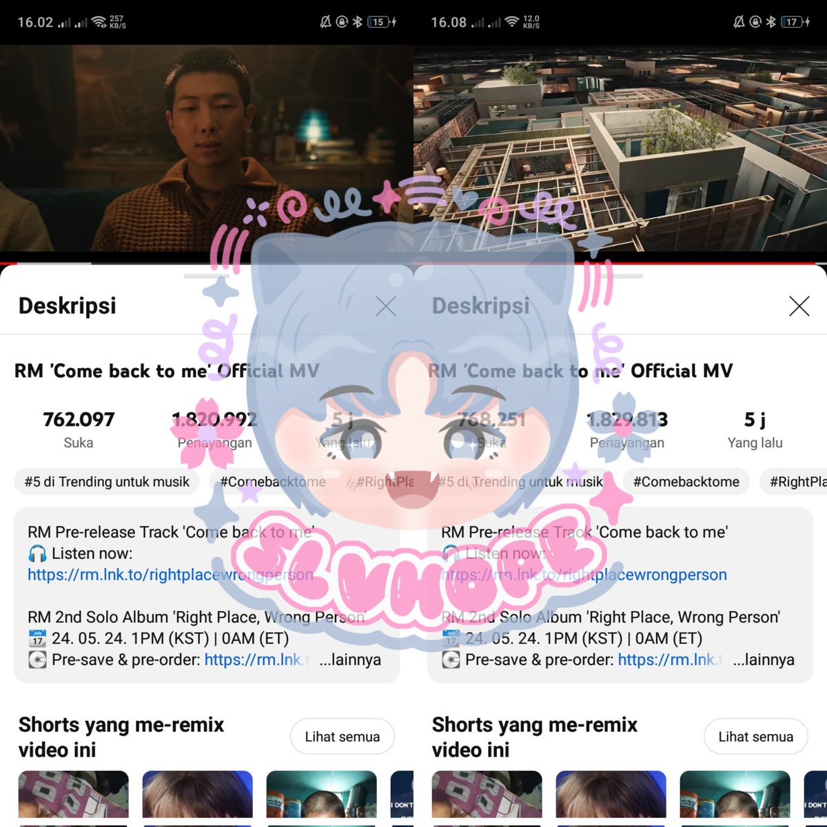 Semangat streaming💜
#ComeBackToMe #RM