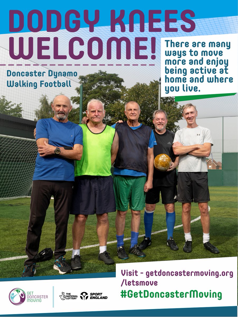 This #NationalWalkingMonth we're looking at the benefits of walking, signposting to walking groups & sharing ideas of where to walk locally....but now for something a little different!

Walking Football is a popular & growing sport in Doncaster and can be suited to all abilities.