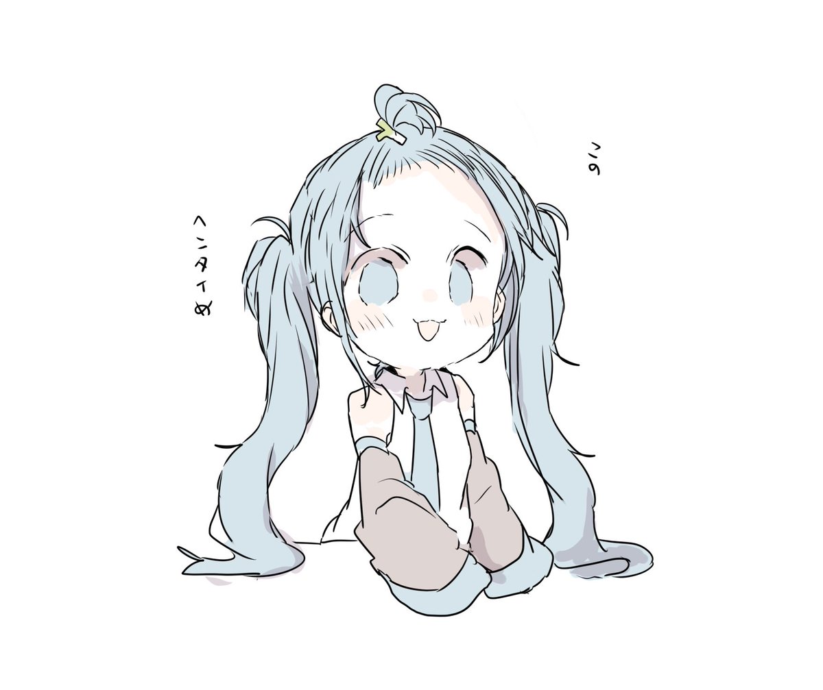 初音ミク「デコピンしたくなる初音ミク 」|sakiのイラスト