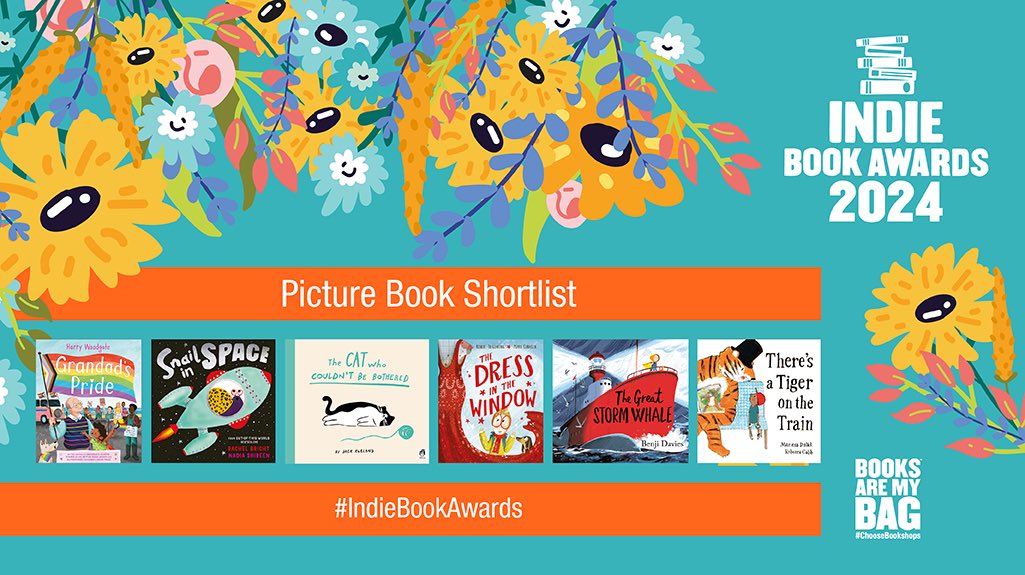 We’re so excited to share the Picture Book Shortlist for the #IndieBookAwards, curated by independent bookshops for Independent Bookshop Week (15th-22nd June)! Two of our wonderful picture books, SNAIL IN SPACE by Rachel Bright and Nadia Shireen and THE GREAT STORM WHALE by Benji
