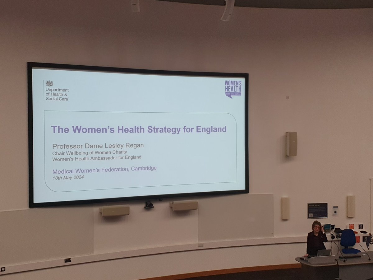 Honoured that Prof Dame Lesley Regan is here today speaking about the Women's Health Strategy for England #MWFCONF24