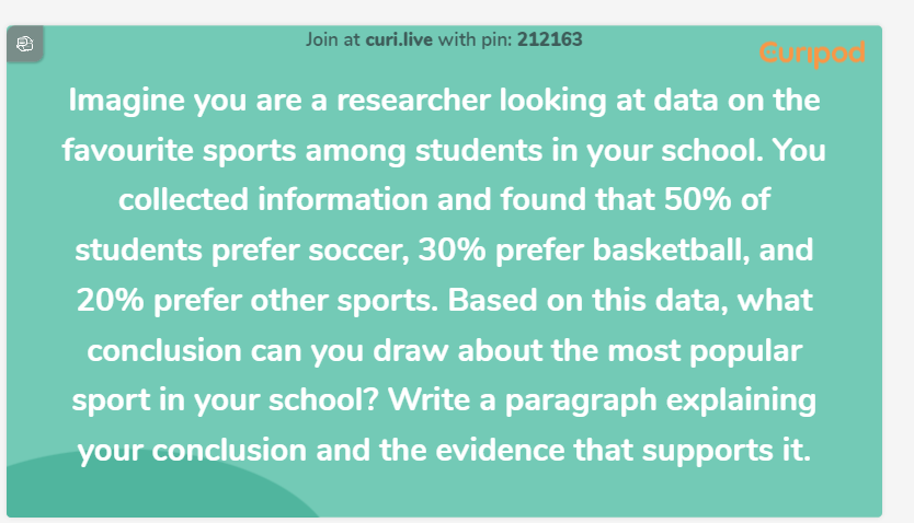 I am happily Curifying a lesson for S1 Modern Studies on Conclusion questions and this AI generated feedback question pops up. Thank you @curipodofficial. Ss will get instant feedback and gain confidence in their Conclusion skills #AIineducation #timesaver