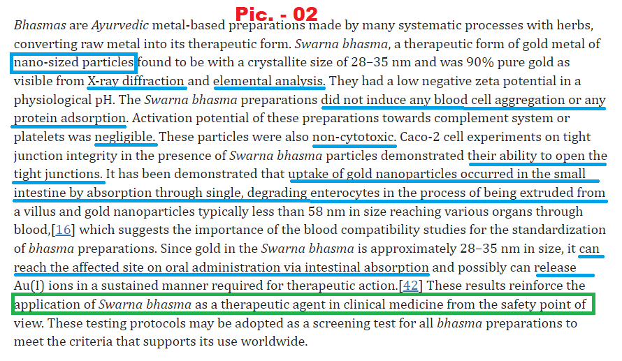 AyurvedaMonk's tweet photo. Swarna Bhasma is NOT at all Toxic @Sahil___Dogra 
& 
if you search "Safety studies of Swarna Bhasma" you may easily get around 912 research publications within 0.07 seconds (See Pic. 01) - But you'll not waste even these 0.07 seconds because for you it's very easy to vomit your hatred for Ayurveda within Nano-seconds.
😂
If your superiority complex still does not allow you to search these research publications, then please read a small screenshot (Pic.-02) I am sharing here to increase your commonsense.

& Yes, the public is not i_diot like you - By making such irrational comments about #Ayurveda, you people are damaging yourselves only.

Good Day.