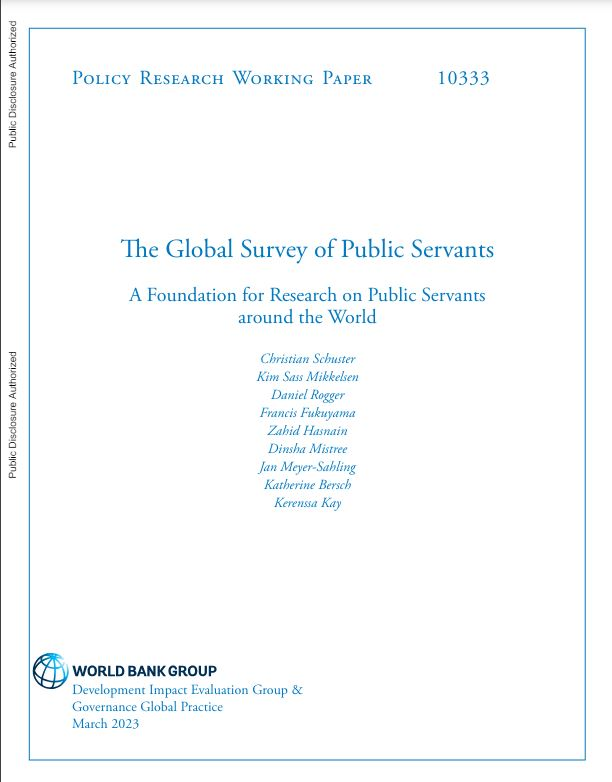 How do civil service management practices differ within and across governments? How do core attitudes of public servants—such as their motivation or satisfaction—differ within and across governments? documents.worldbank.org/en/publication… The global survey of public servants