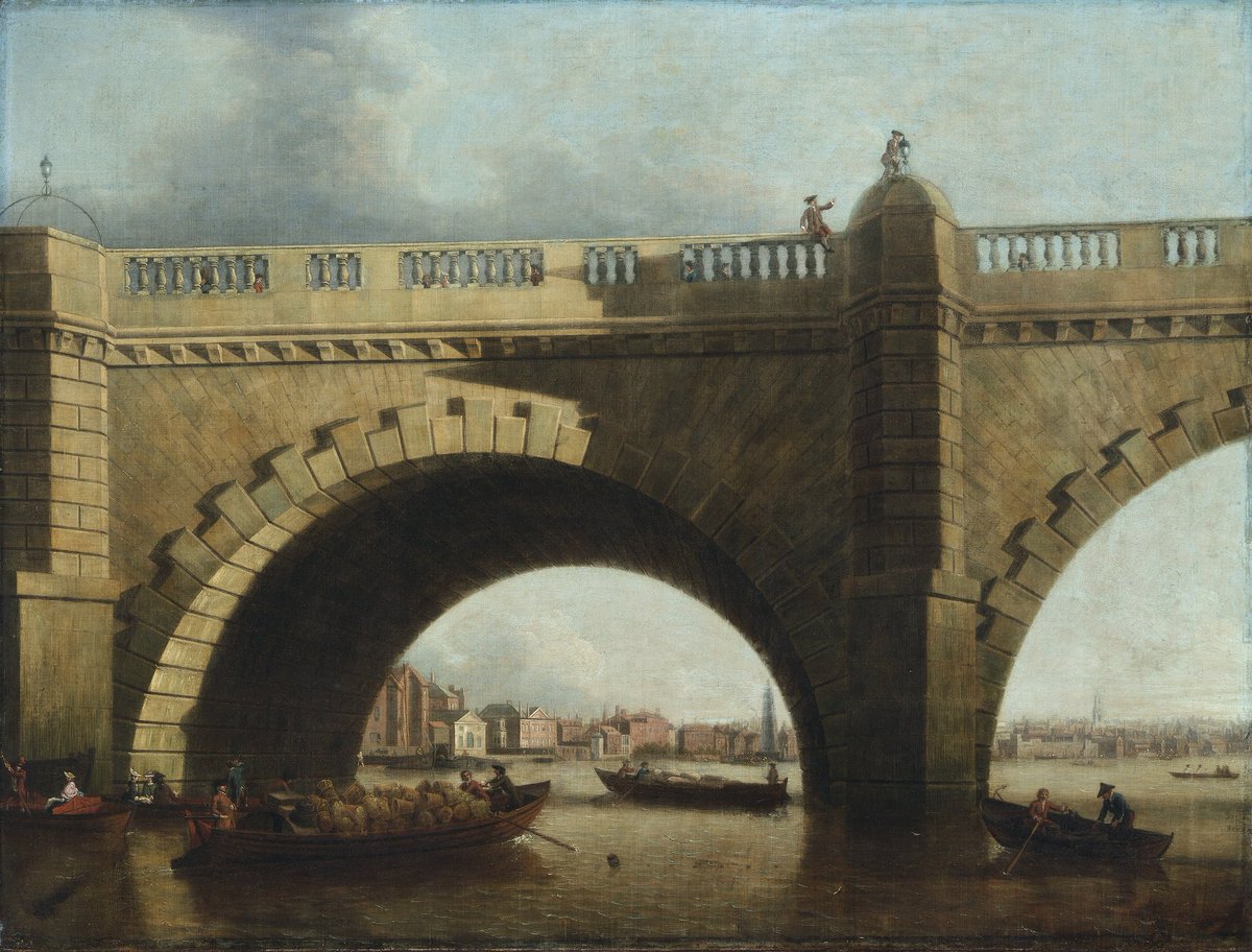 'An Arch of Westminster Bridge' (c.1750) by Samuel Scott (Tate)